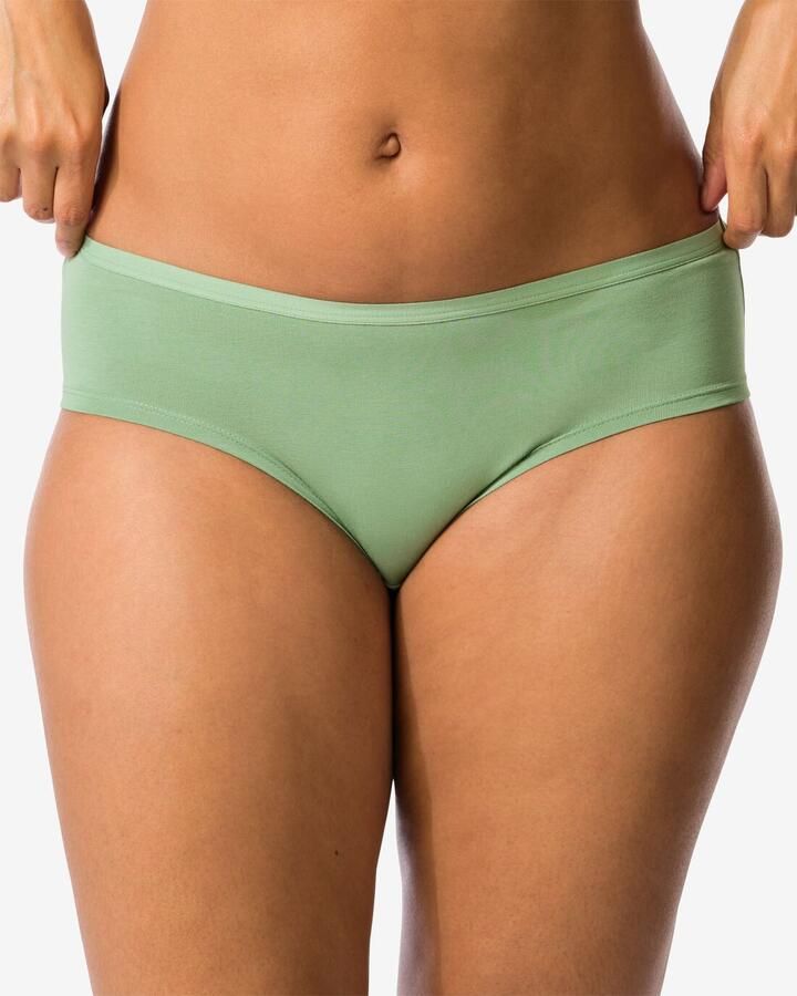 HEMA Dameshipsters Katoen 2 Stuks Groen (groen)