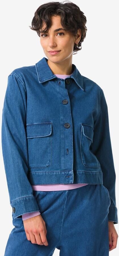HEMA Damesjack Eveline Denim Middenblauw (middenblauw) - Foto 2
