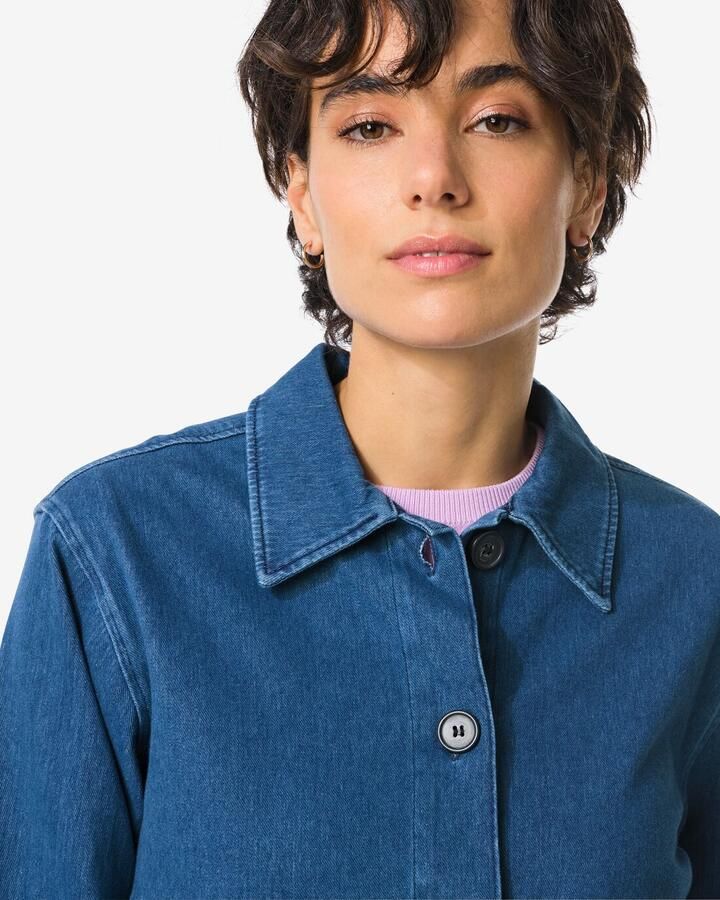 HEMA Damesjack Eveline Denim Middenblauw (middenblauw)