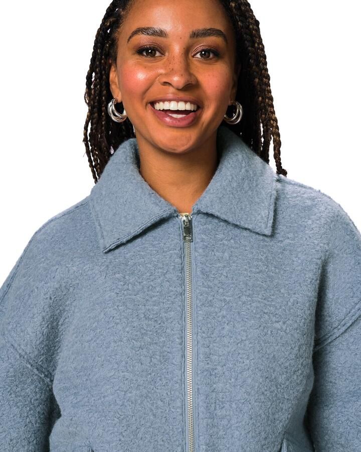 HEMA Damesjas Bomber Middenblauw (middenblauw) - Foto 2