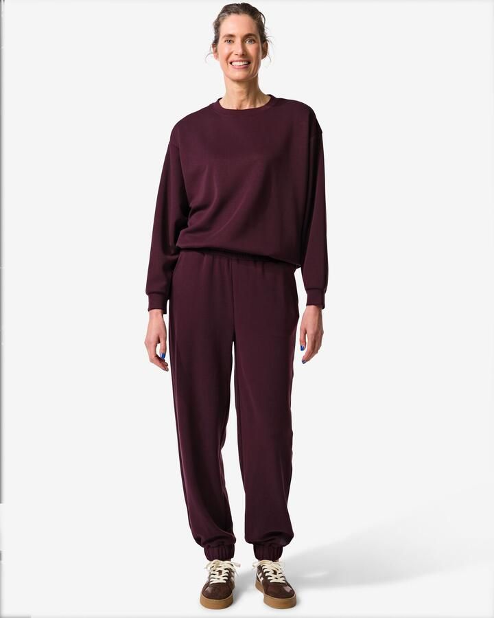 HEMA Damesjoggingsbroek Loose Fit Bordeauxrood (bordeauxrood)
