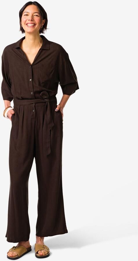 HEMA Damesjumpsuit Dawn Donkerbruin (donkerbruin) - Foto 2