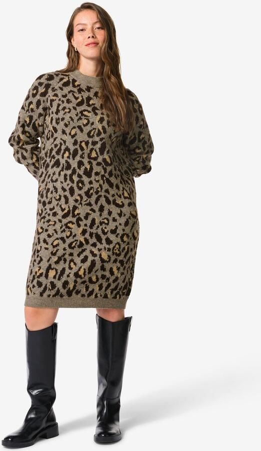 HEMA Damesjurk Gelly Luipaard Multi (multi)