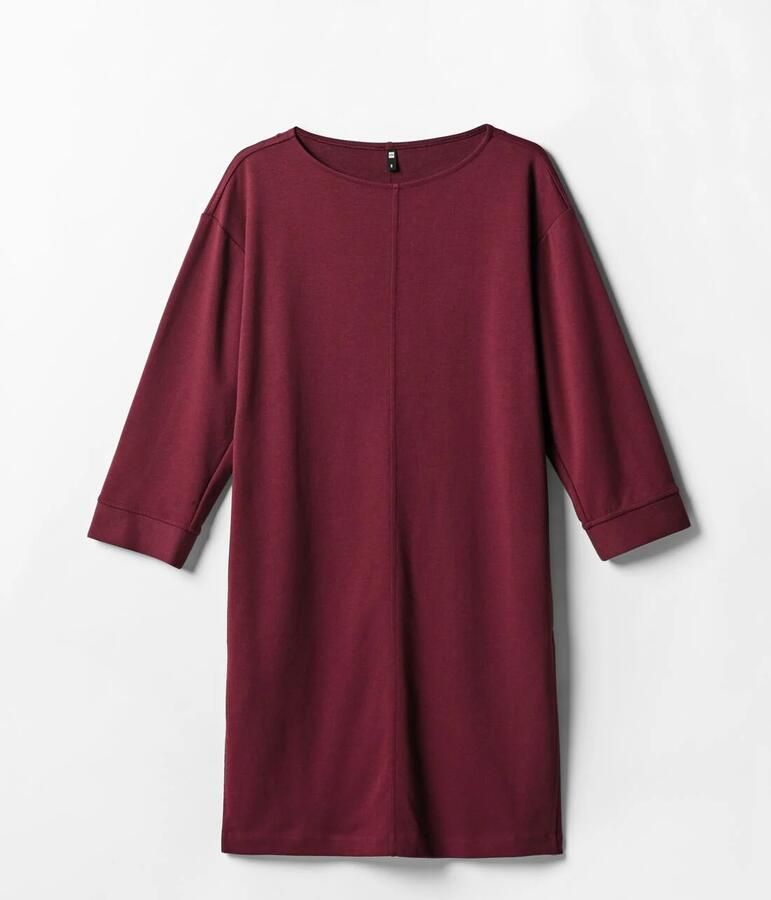 HEMA Damesjurk Otis Regular Fit Jersey Bordeauxrood