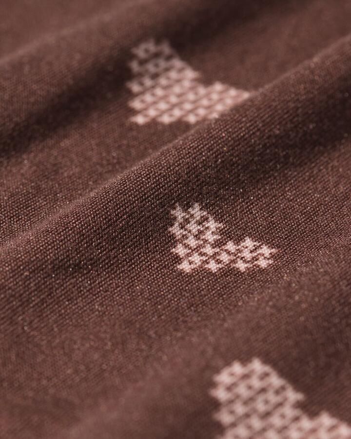 HEMA Damesnachthemd Brushed Micro Hartjes Bruin (bruin) - Foto 2