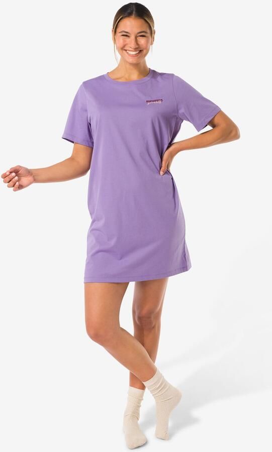 HEMA Damesnachthemd Espresso Lichtpaars (lichtpaars) - Foto 2
