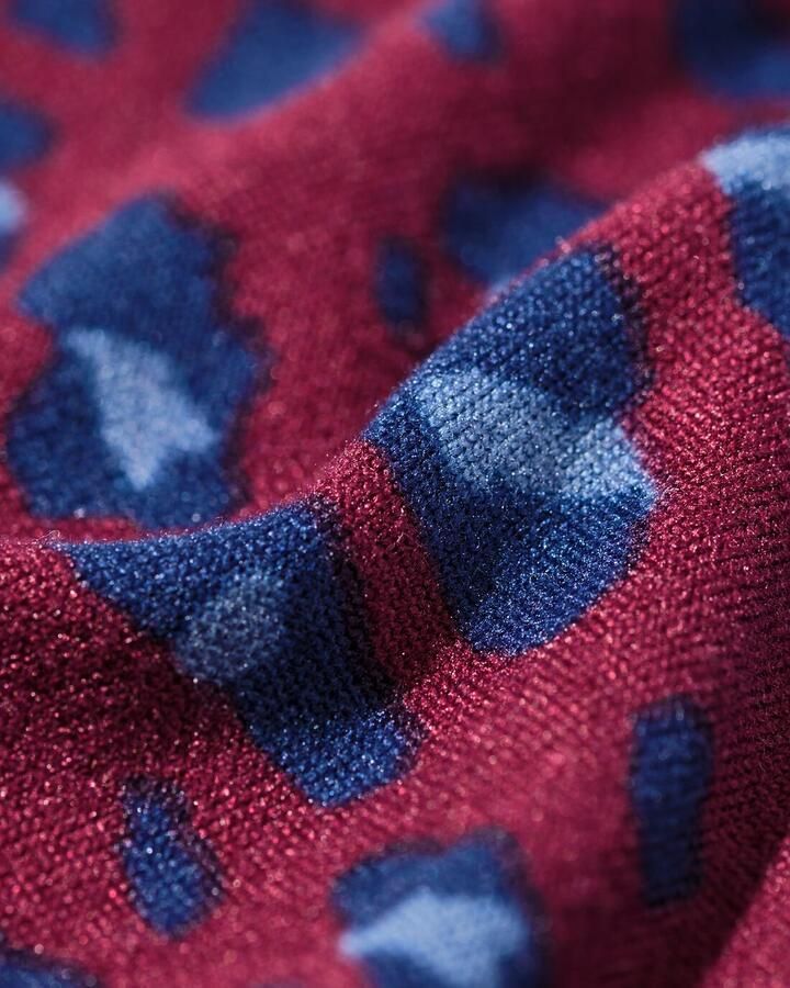 HEMA Damesnachthemd Micro Luipaard Bordeauxrood (bordeauxrood)