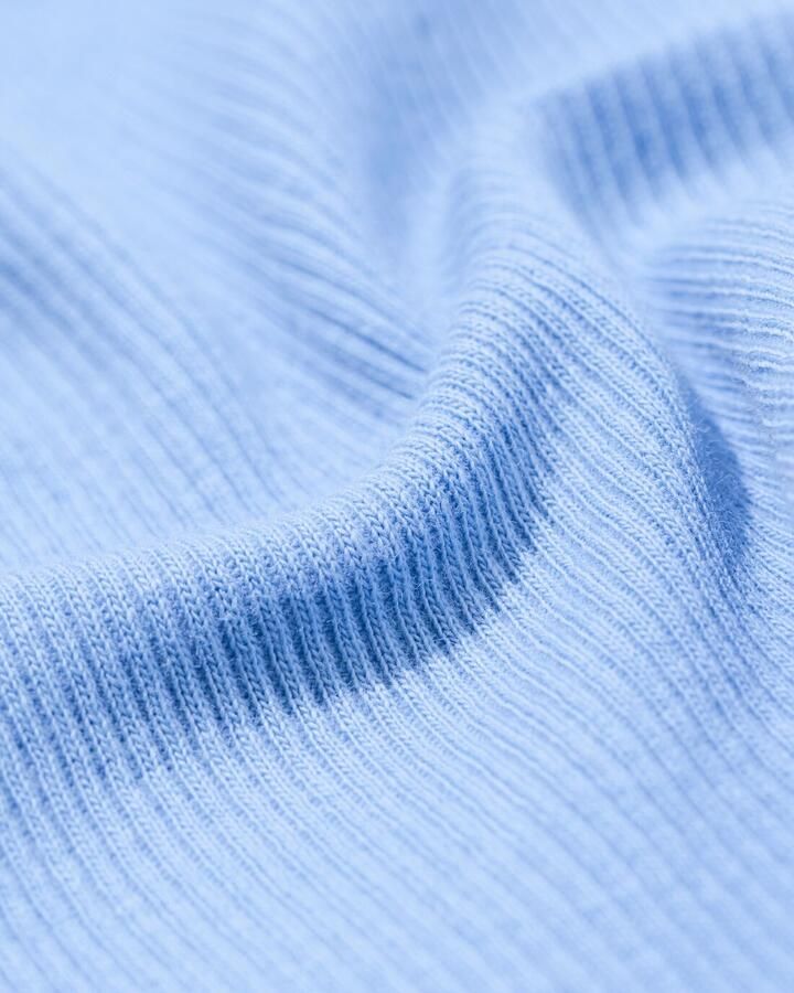 HEMA Damesnachthemd Rib Kant Blauw (blauw) - Foto 2