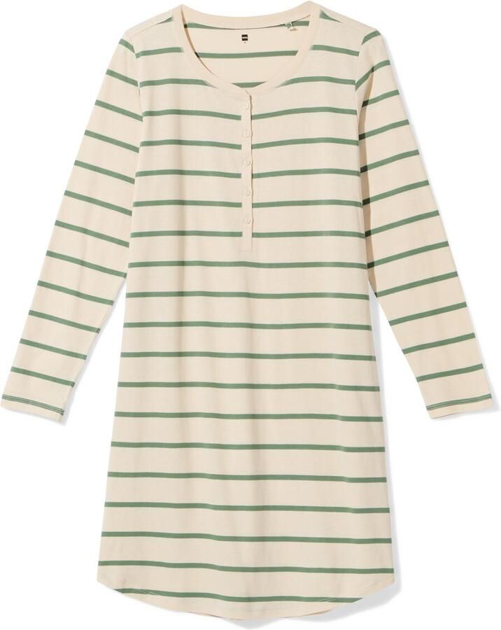 HEMA Damesnachthemd Strepen Groen (groen) - Foto 4