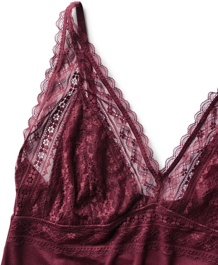 HEMA Damesnachthemd Viscose Donkerrood - Foto 2