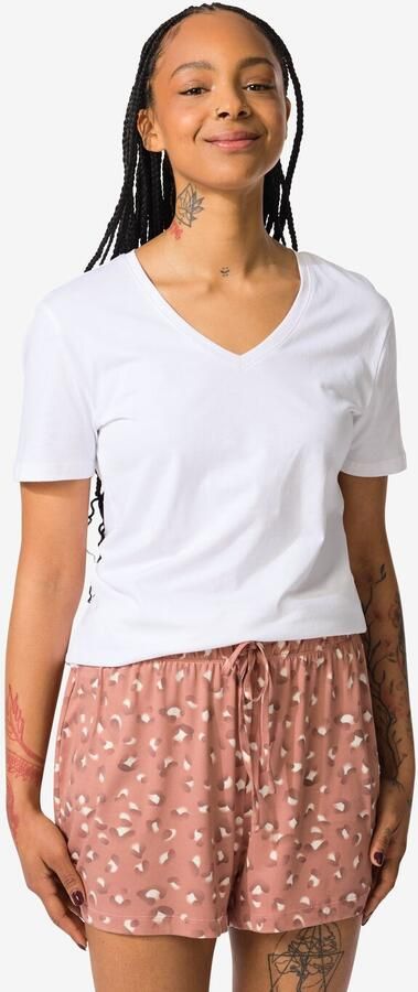 HEMA Damespyjama Korte Broek Micro Luipaard Lichtbruin (lichtbruin) - Foto 2