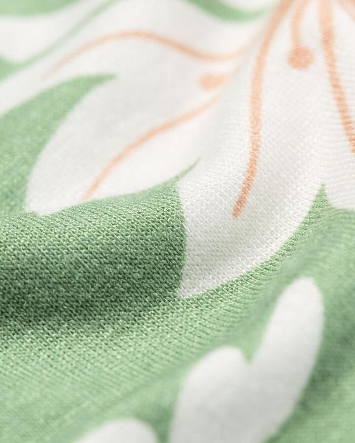 HEMA Damespyjamabroek Straight Fit Bloemen Groen (groen) - Foto 2