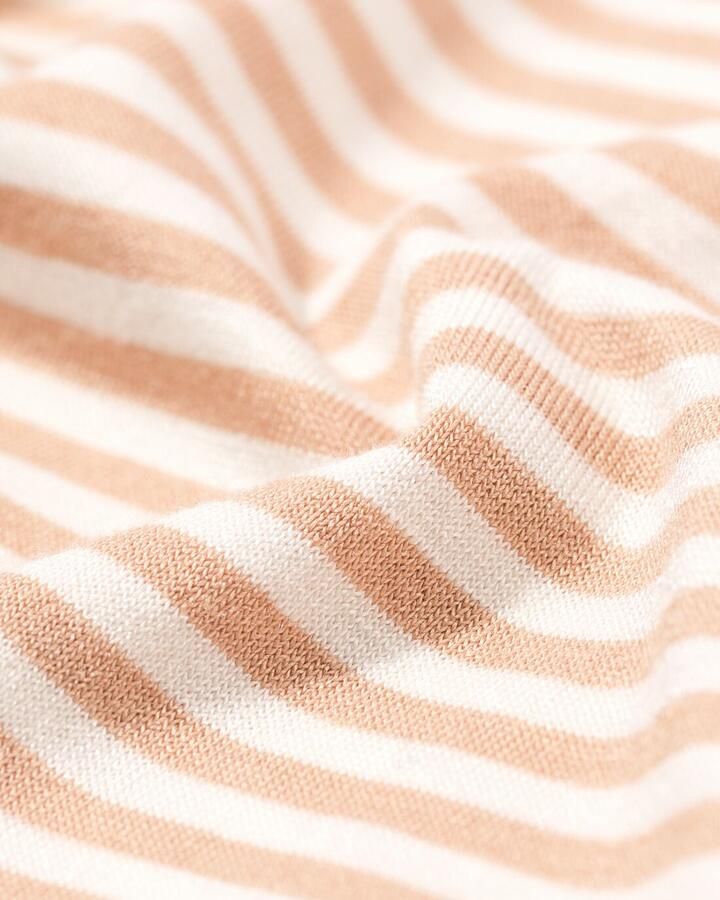 HEMA Damespyjamatop Jersey Strepen Beige (beige)