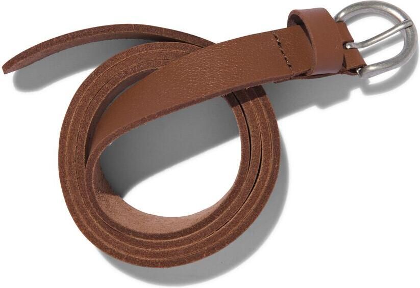 HEMA Damesriem Leer Nerf 2.5cm Bruin (bruin) - Foto 2