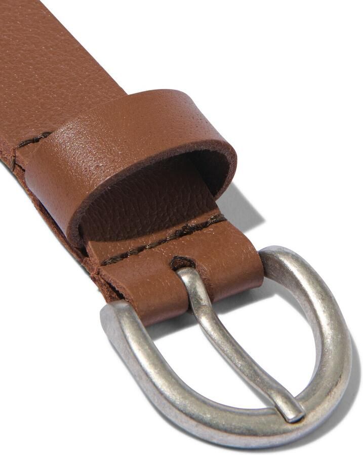 HEMA Damesriem Leer Nerf 2.5cm Bruin (bruin)