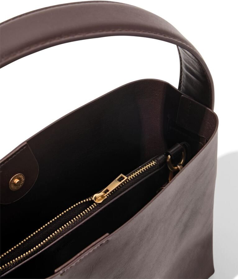 HEMA Damesschoudertas Leerlook Bruin (bruin)