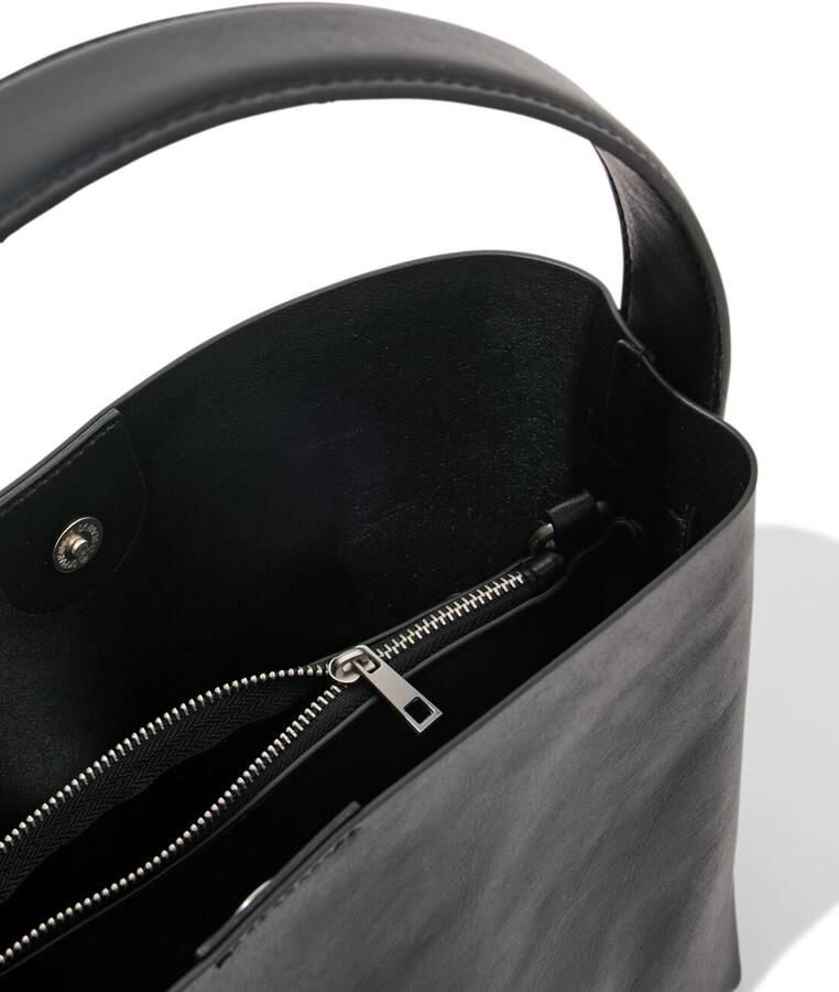 HEMA Damesschoudertas Leerlook Zwart (zwart)