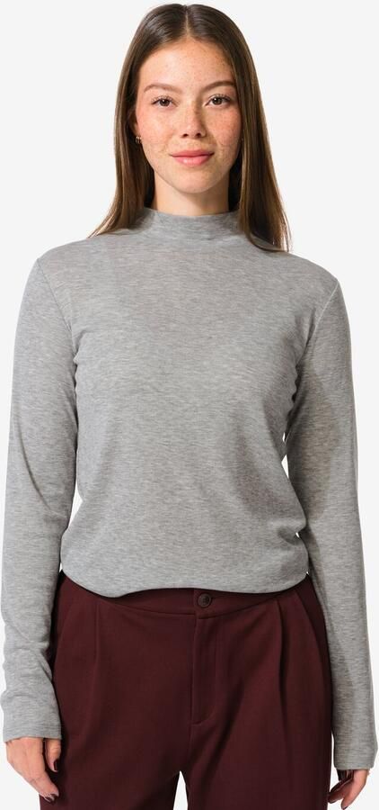 HEMA Dames T-shirt Lora Lichtgrijs (lichtgrijs)