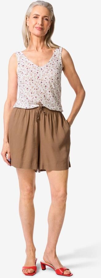 HEMA Damesshort Tatum Relaxed Fit Bruin (bruin)