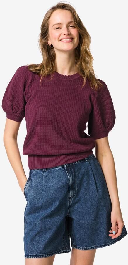 HEMA Damesshort Wide Fit Denim Middenblauw (middenblauw)