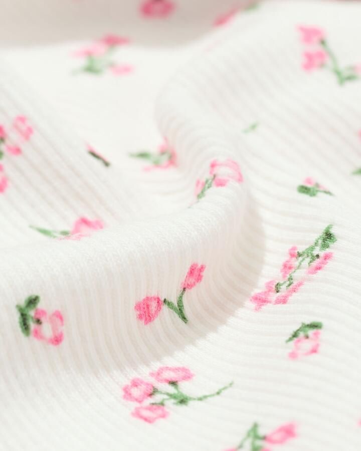 HEMA Damesshortama Rib Bloemen Multi (multi) - Foto 2