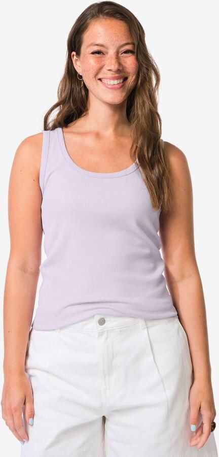 HEMA Damessinglet Anouk Rib Lavendel (lavendel)