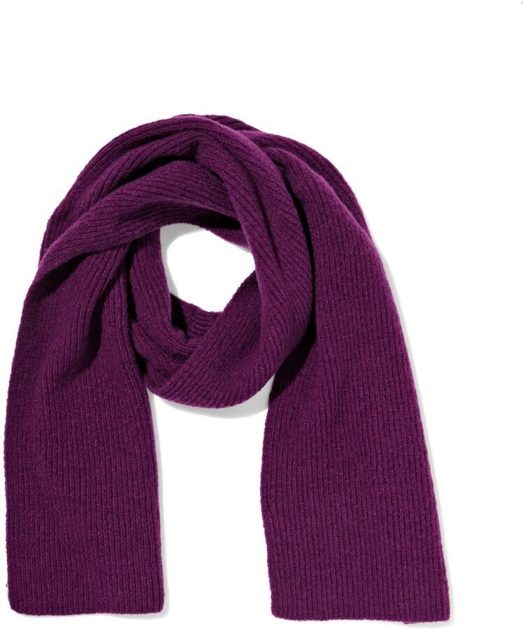 HEMA Damessjaal 28x200cm Donkerpaars (paars) - Foto 2