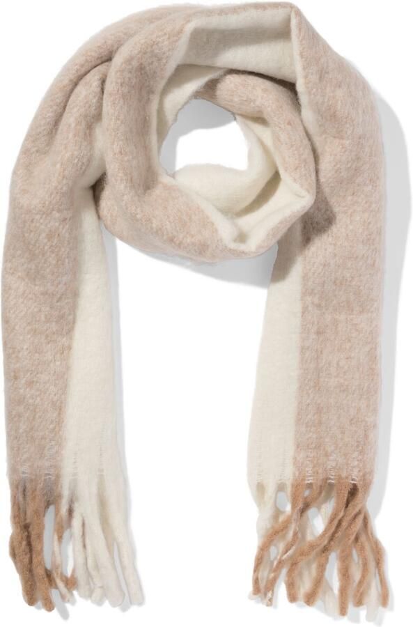 HEMA Damessjaal 35x200cm Beige - Foto 2