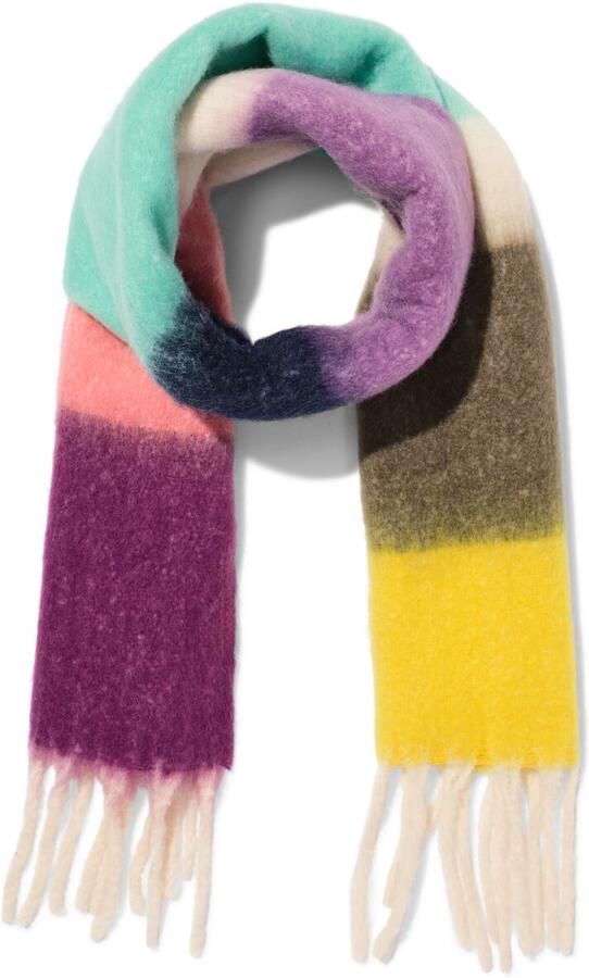 HEMA Damessjaal 35x200cm Kleurblokken - Foto 2