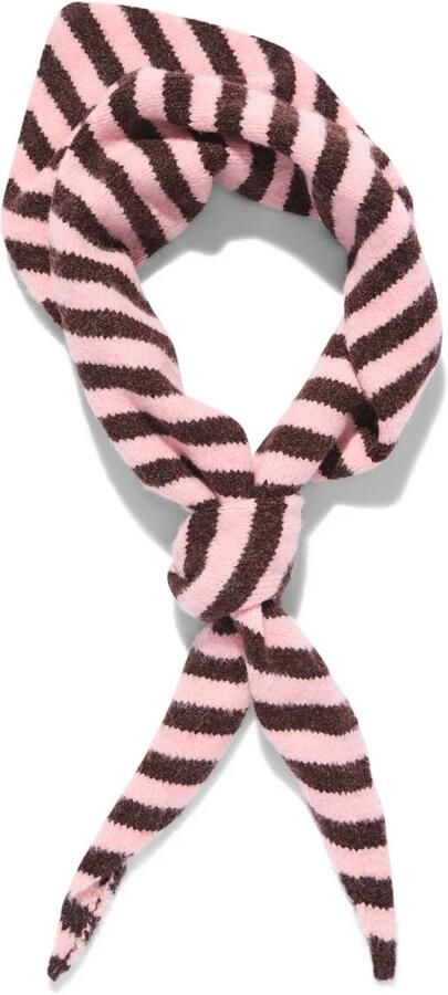 HEMA Damessjaal Driehoek 115x40cm Strepen (roze)