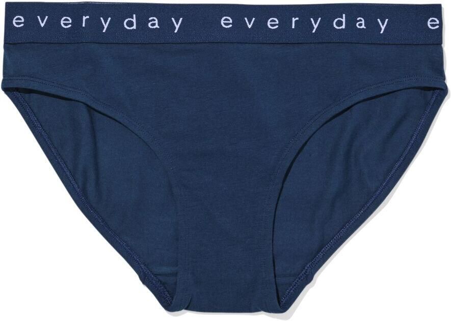 HEMA Damesslip Katoen Everyday Tailleband Donkerblauw (donkerblauw)