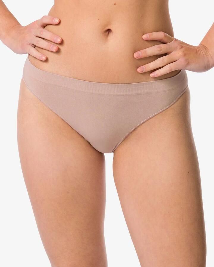 HEMA Damesslip Naadloos Micro Beige (beige)