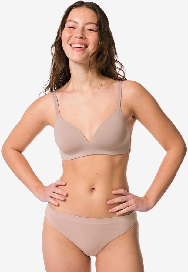 HEMA Damesslip Naadloos Micro Beige (beige) - Foto 2