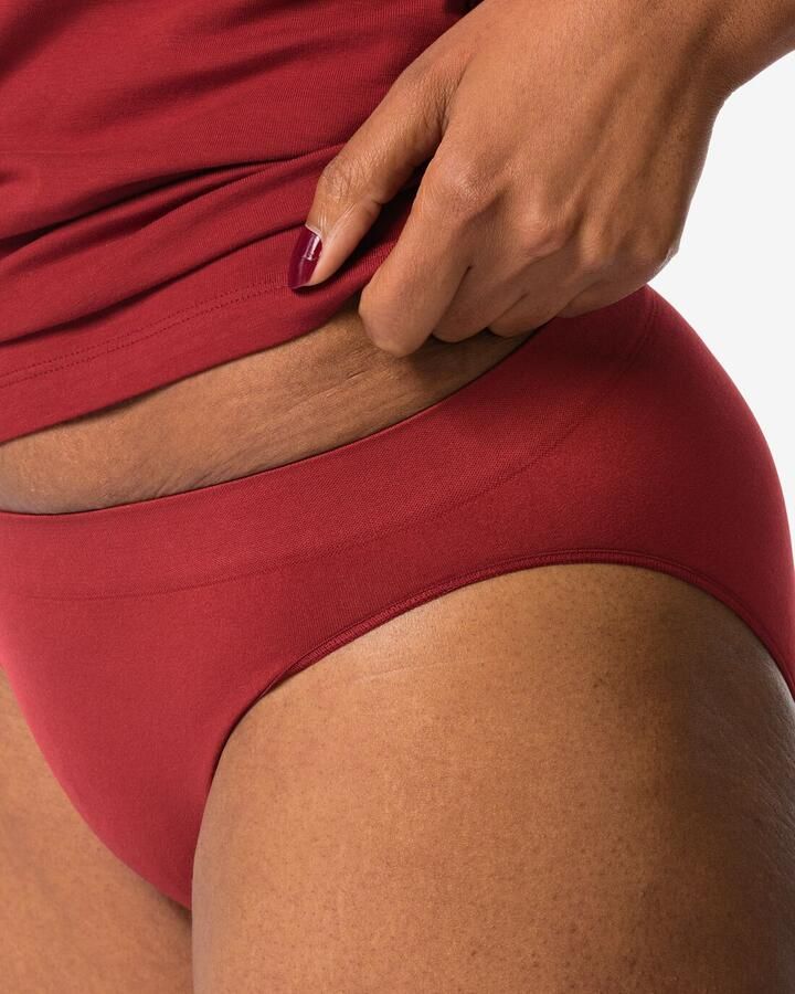 HEMA Damesslip Naadloos Micro Donkerrood (donkerrood) - Foto 2