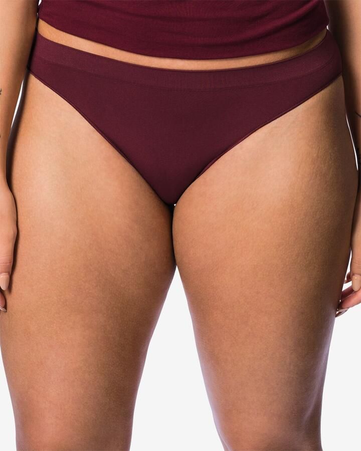HEMA Damesslip Naadloos Micro Donkerrood (donkerrood)