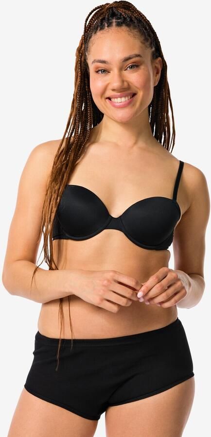 HEMA Damesslips Katoen 2 Stuks Zwart (zwart)