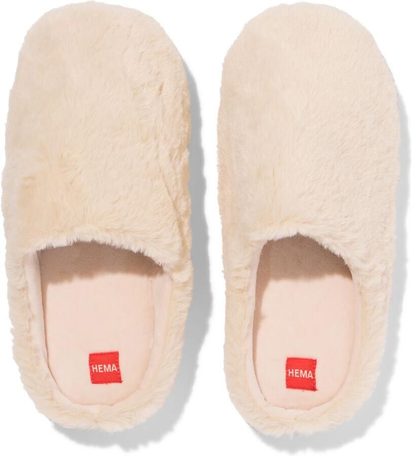 HEMA Damessloffen Imitatiebont Beige