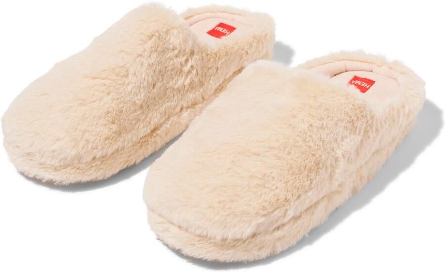 HEMA Damessloffen Imitatiebont Beige - Foto 2