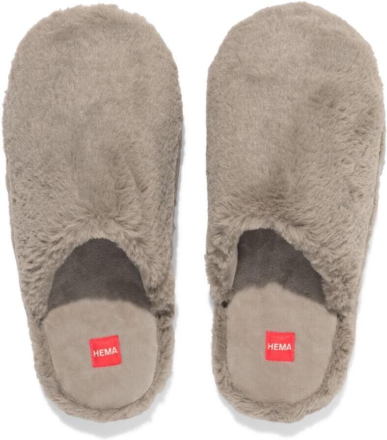HEMA Damessloffen Imitatiebont Beige Taupe (taupe) - Foto 2