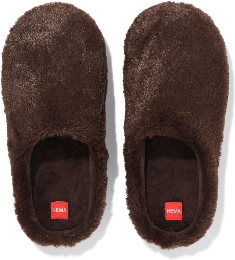 HEMA Damessloffen Imitatiebont Bruin