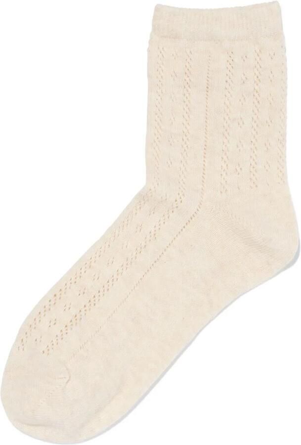 HEMA Damessokken Ajour Beige (beige)