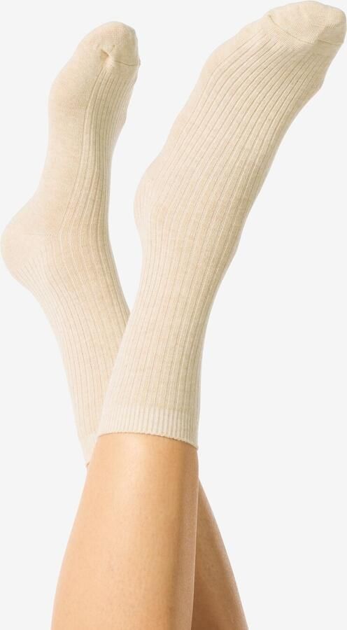 HEMA Damessokken Rib Beige (beige)