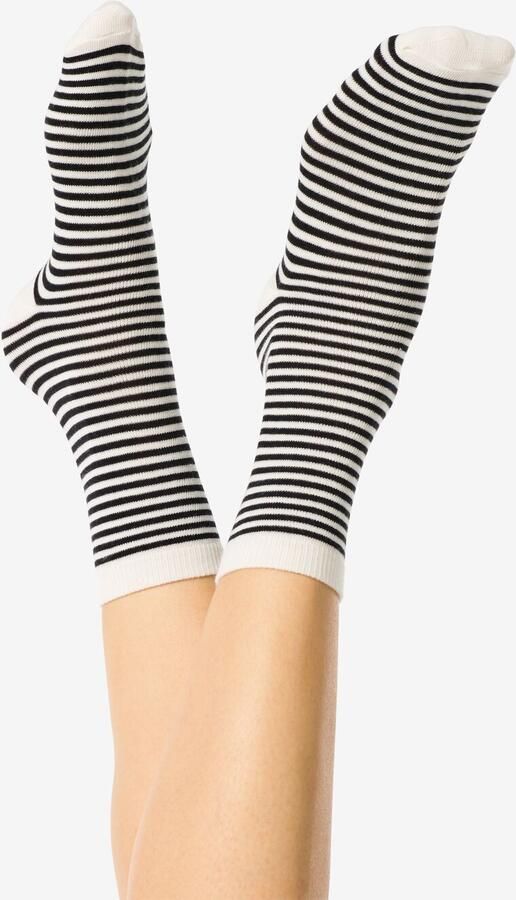 HEMA Damessokken Strepen 5 Paar Beige (beige)