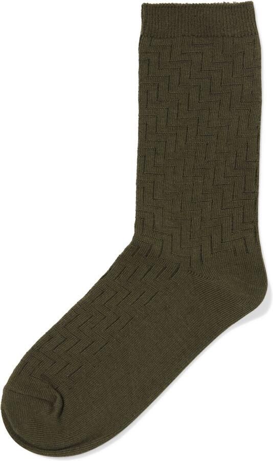 HEMA Damessokken Structuur Donkergroen (donkergroen) - Foto 2