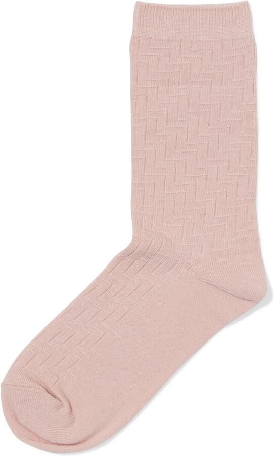HEMA Damessokken Structuur Oudroze (oudroze) - Foto 2