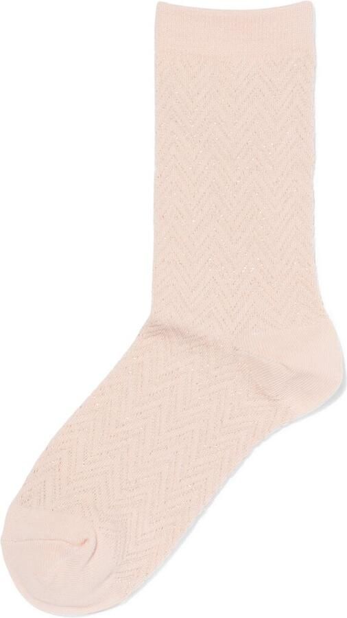 HEMA Damessokken Zigzag Glitter Oudroze (oudroze) - Foto 2