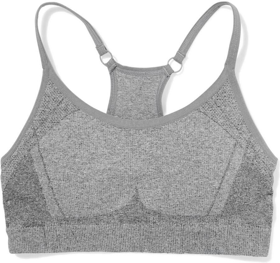 HEMA Damessporttop Light Support Naadloos Grijsmelange (grijsmelange)