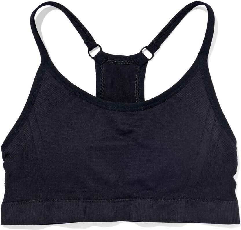 HEMA Damessporttop Light Support Naadloos Zwart (zwart)
