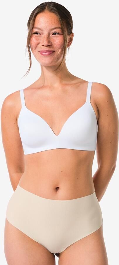 HEMA Damesstring Hoge Taille Micro Rib Ultimate Comfort Naturel (naturel) - Foto 2