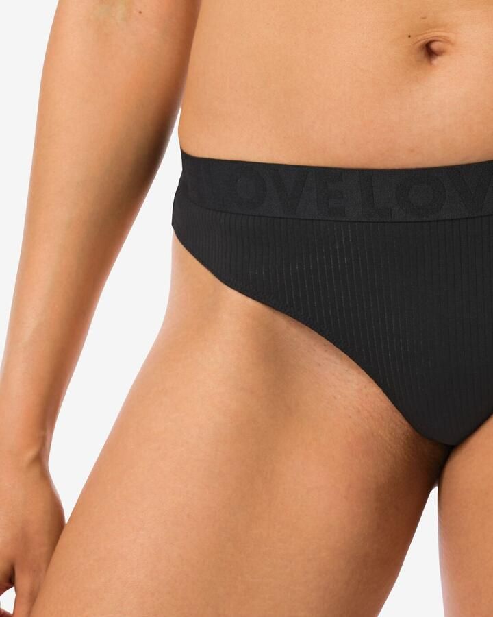 HEMA Damesstring Katoen Zwart (zwart) - Foto 2